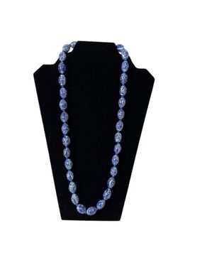 Women's Unbranded Blue & White Beaded Necklace, One Size